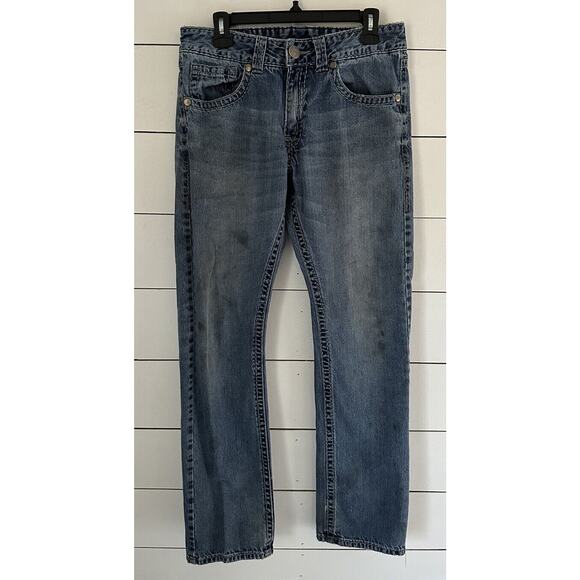 Rock 47 Wrangler Jeans Slim Straight Distressed 31x34 - Picture 1 of 12